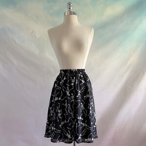 NWT ModCloth Skeleton Chiffon Mini Skirt 1X